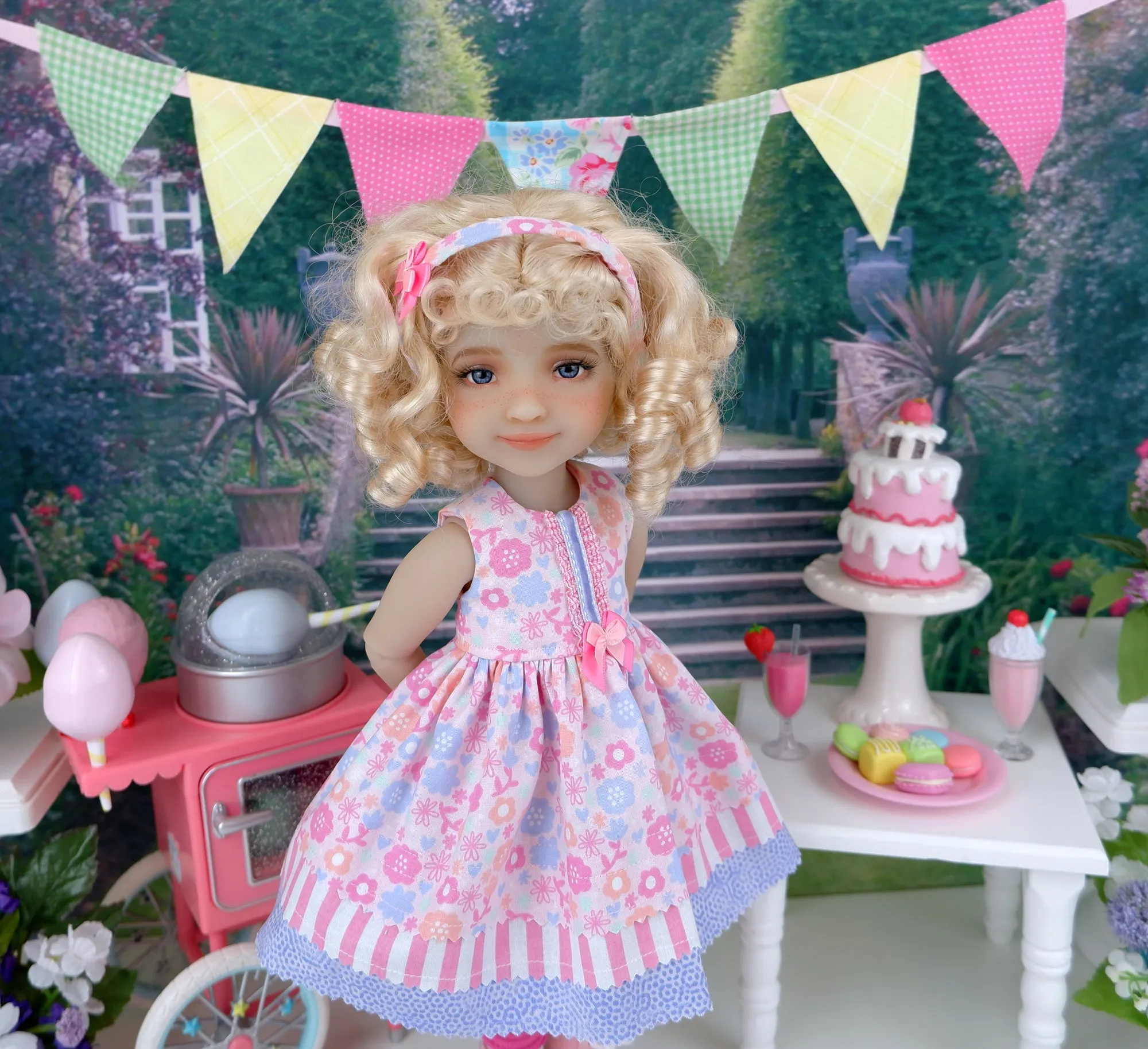 Cotton Candy Flowers - dress with boots for Ruby Red Fashion Friends doll