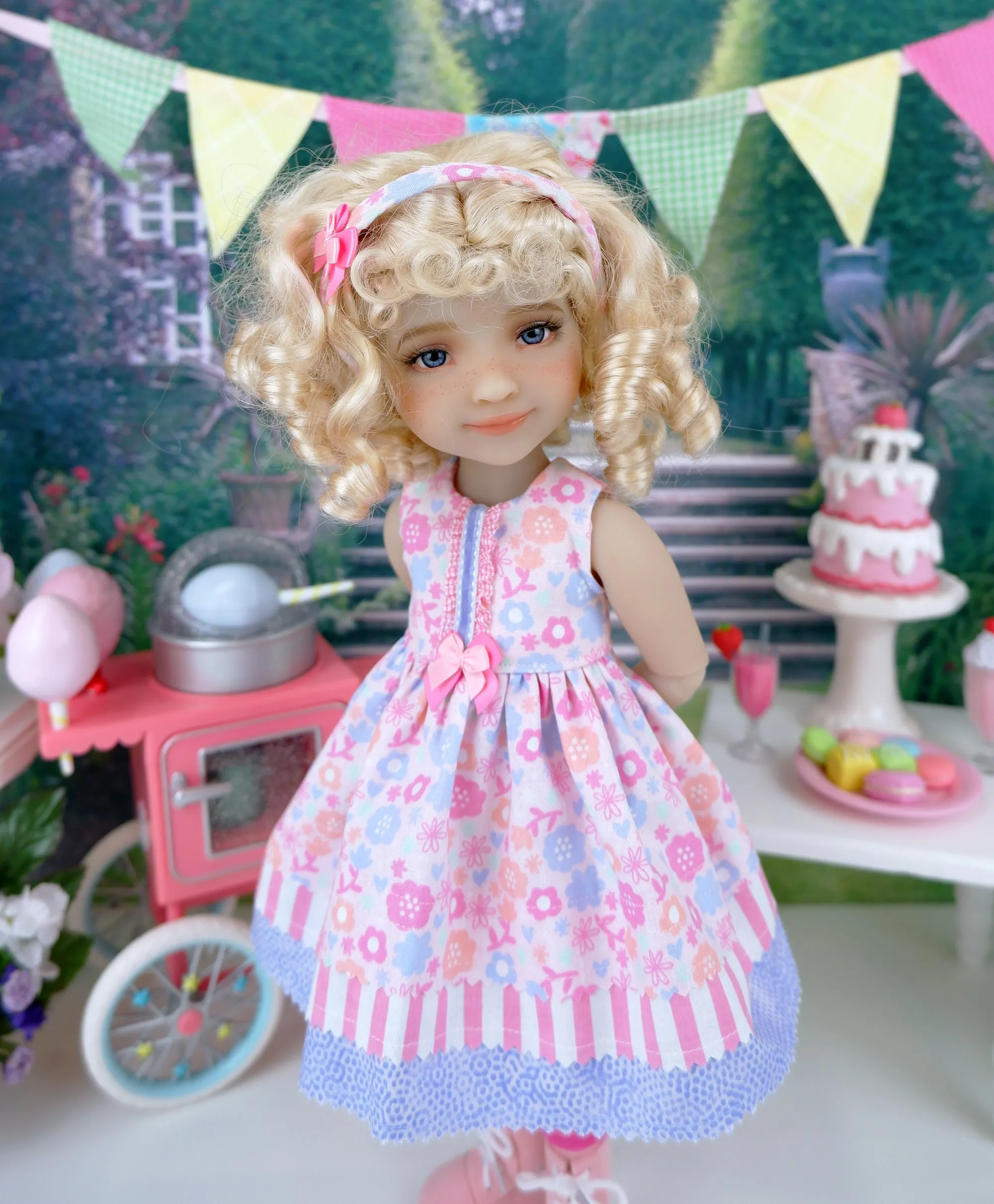 Cotton Candy Flowers - dress with boots for Ruby Red Fashion Friends doll