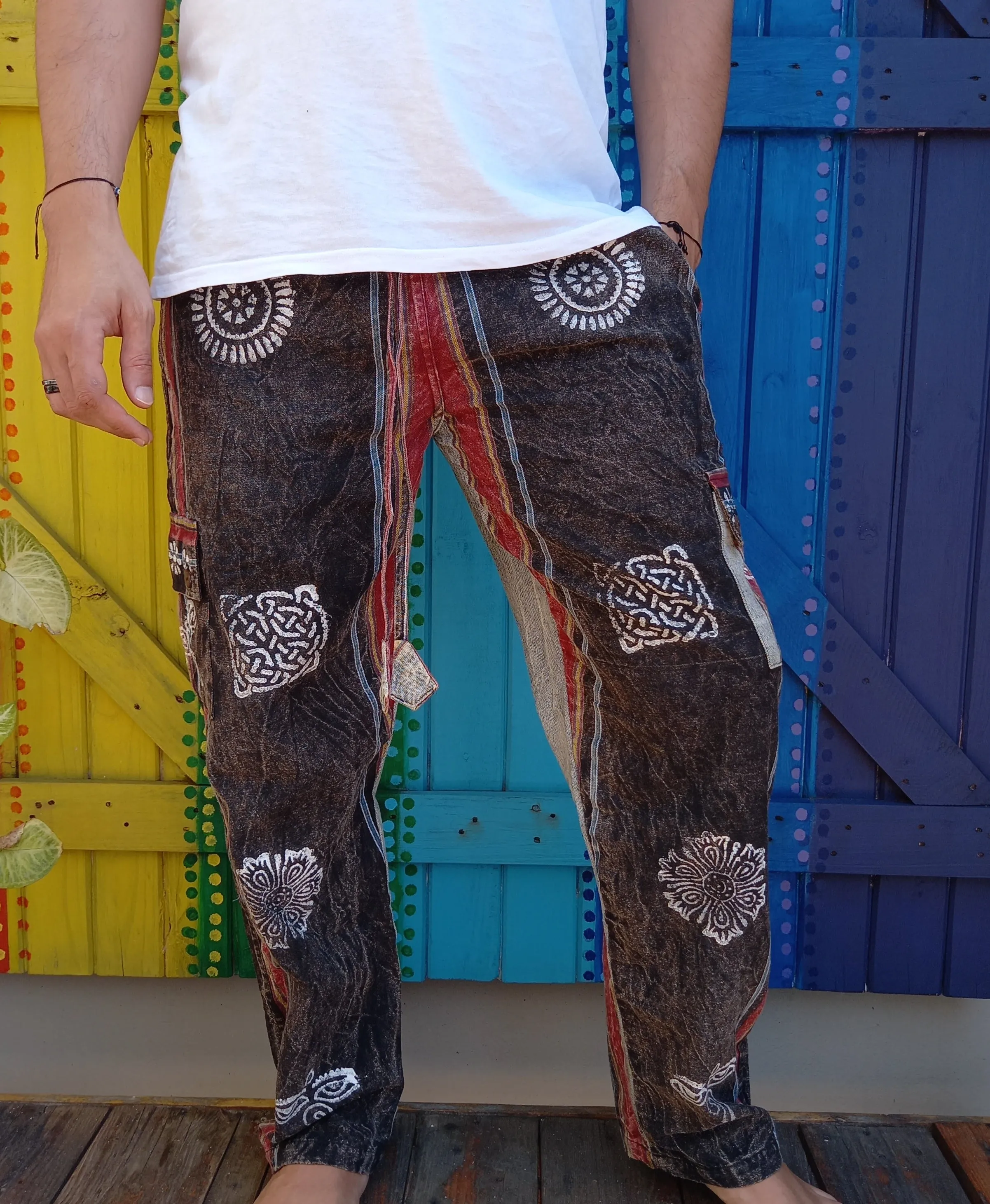 Cotton Hippie Men's Pants Shayma Acid Washed Long Pants