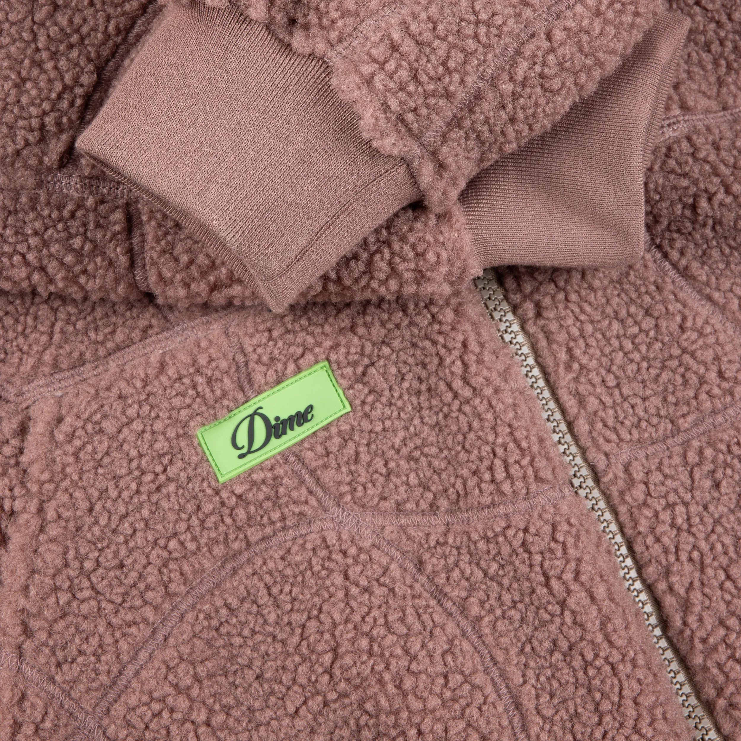 Coverstich Sherpa Fleece - Mauve