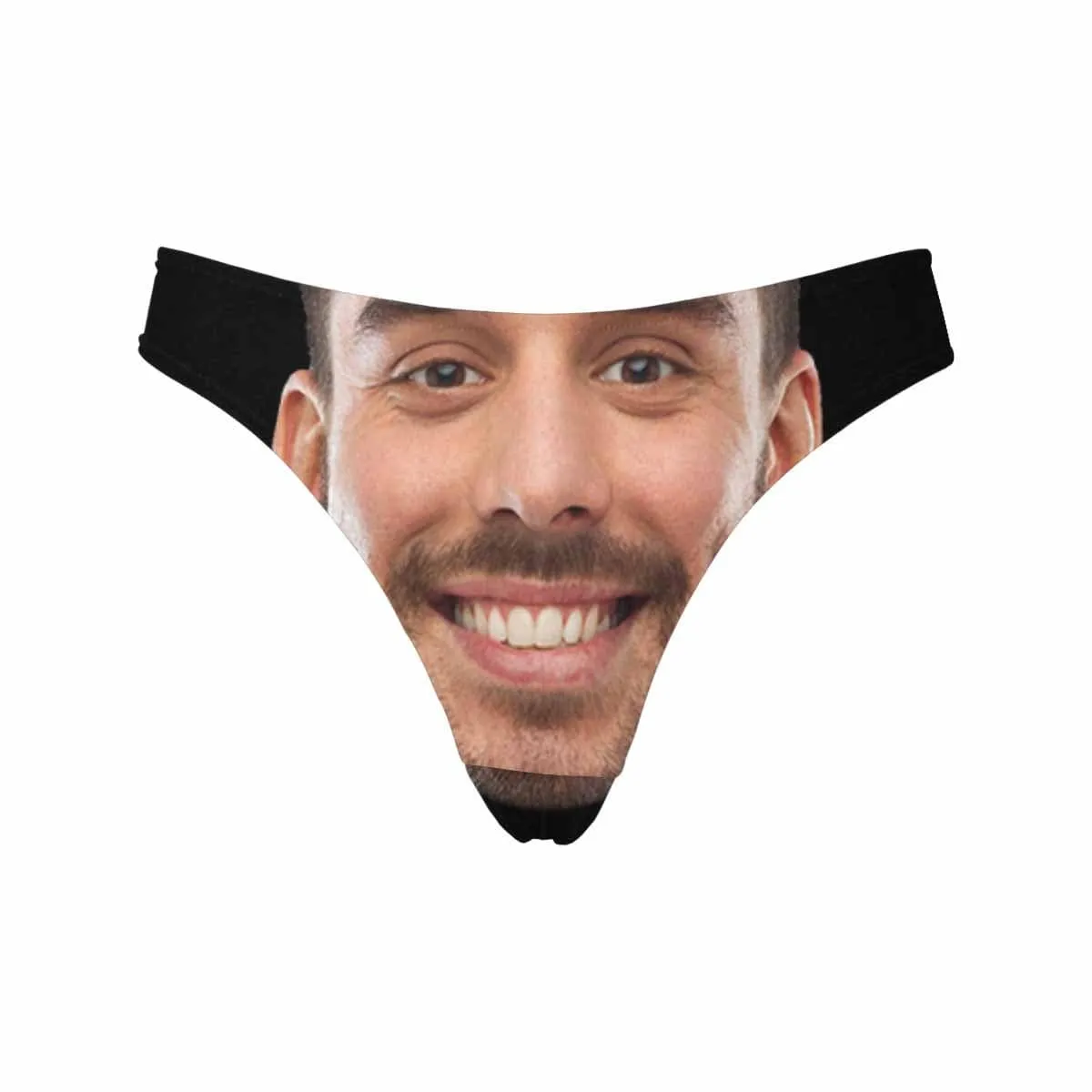 Custom Face Women's Lingerie Design Black Panties Personalized Women's Classic Thongs Valentine's Day Gift