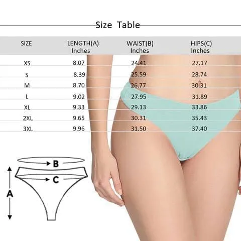 Custom Underwear with Face Personalized To Ride Lingerie Women's Classic Thong Gift for Girlfriend or Wife