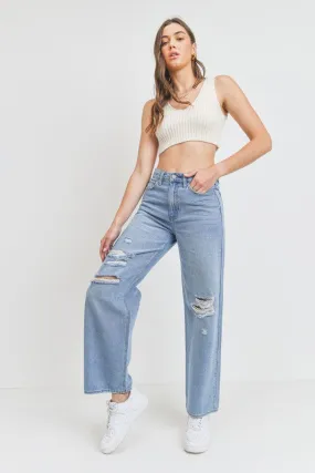 DAD JEAN DISTRESSED