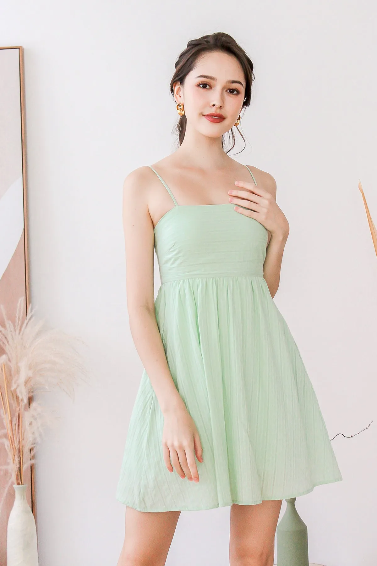Della Babydoll Dress Romper - Mint [XS/S/M/L/XL]