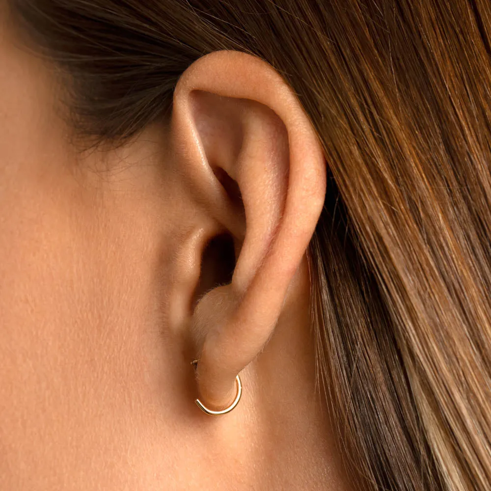 Diamond April Birthstone Hook Earrings in 10k Gold