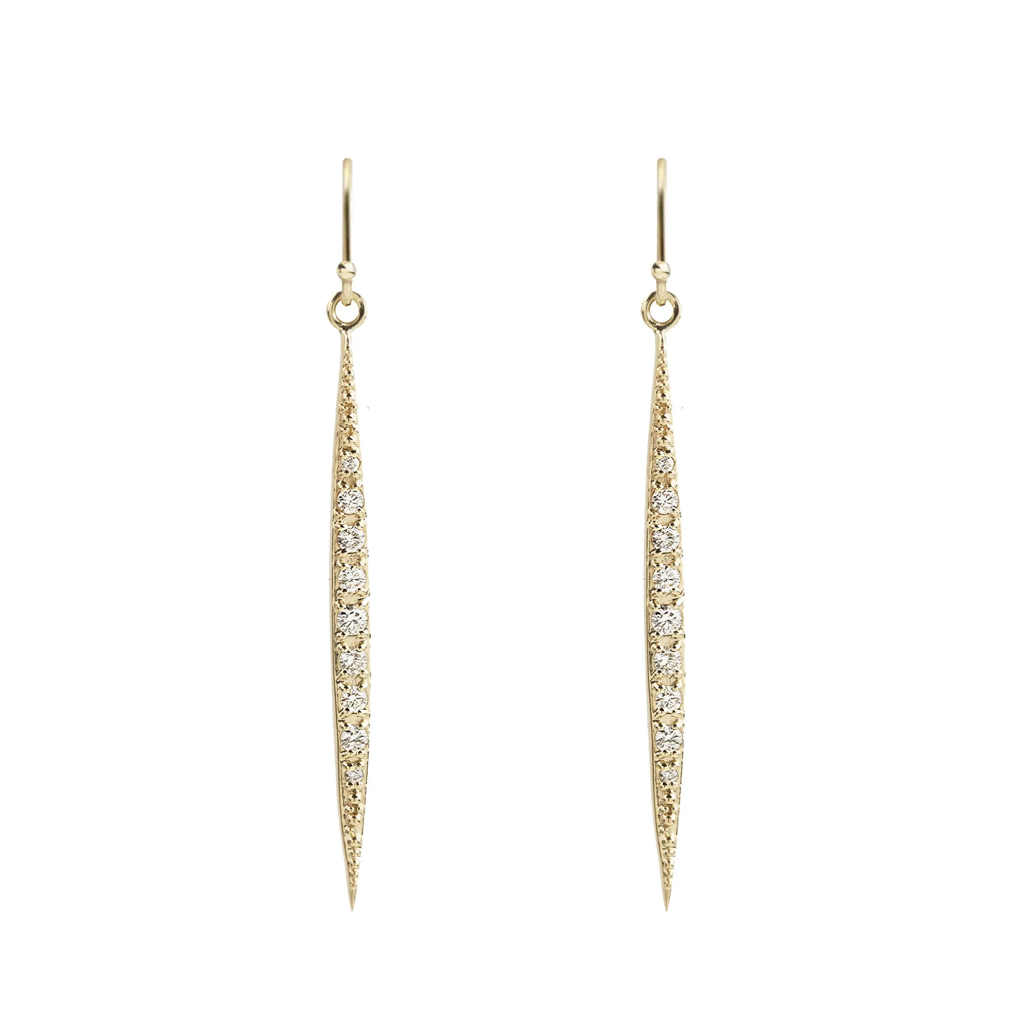 Diamond Crescent Earrings