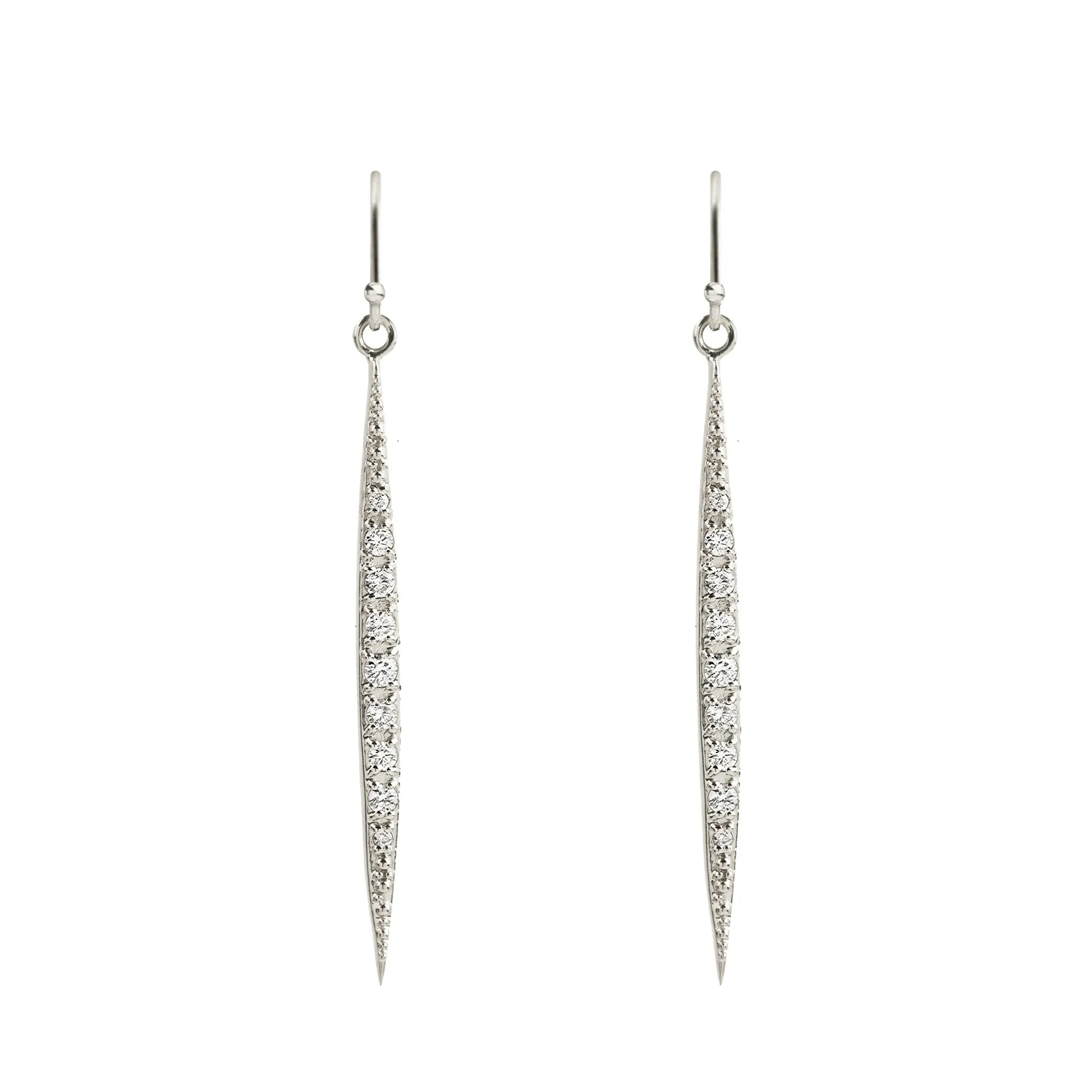Diamond Crescent Earrings