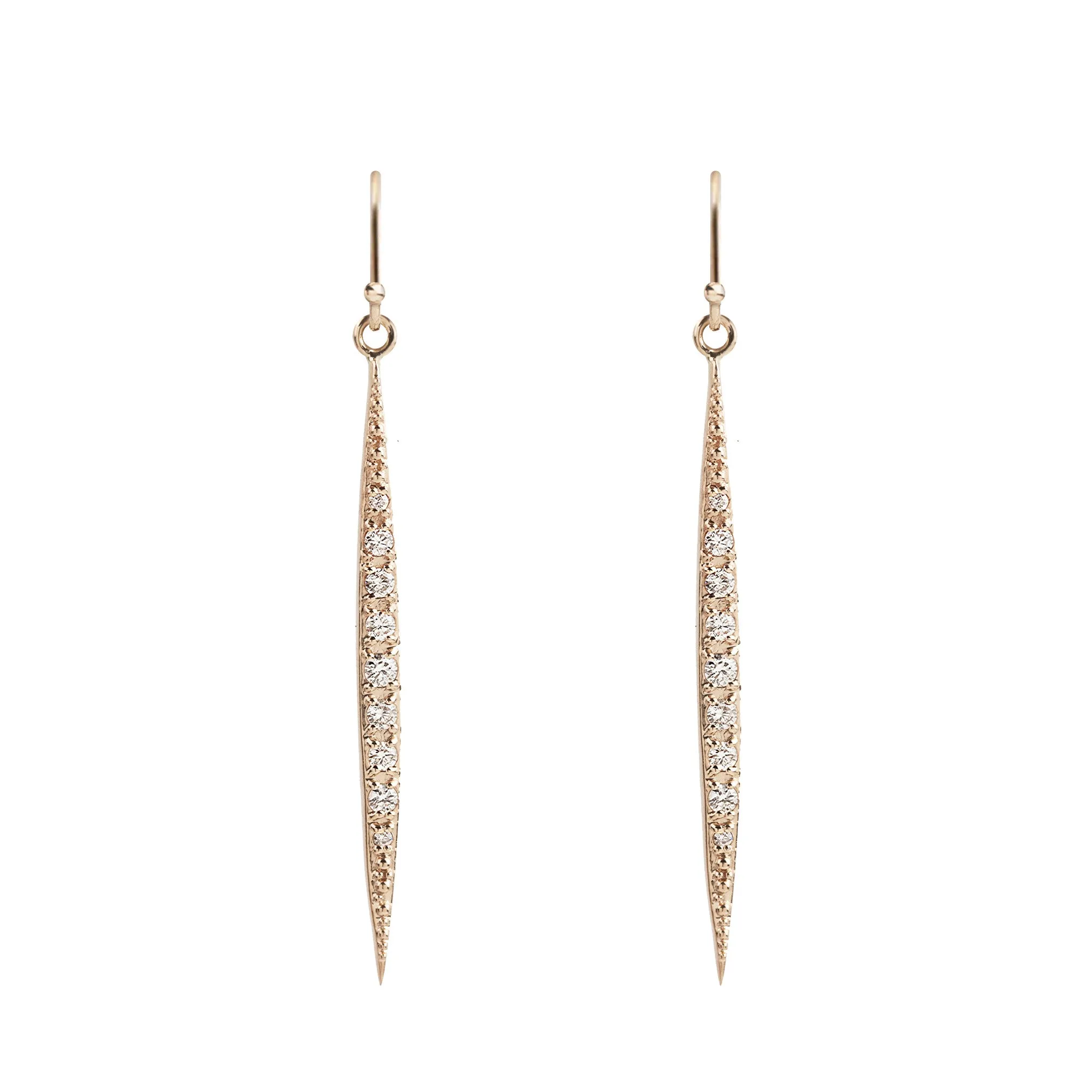 Diamond Crescent Earrings