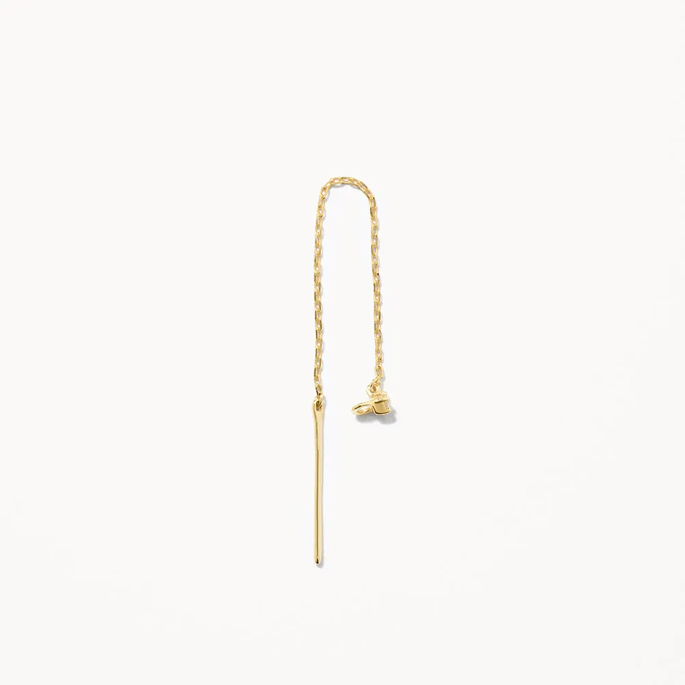 Diamond Lariat Y Single Threader in 10k Gold