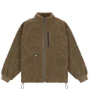 Dime - Coverstitch Sherpa Fleece Jacket ~ Military Brown