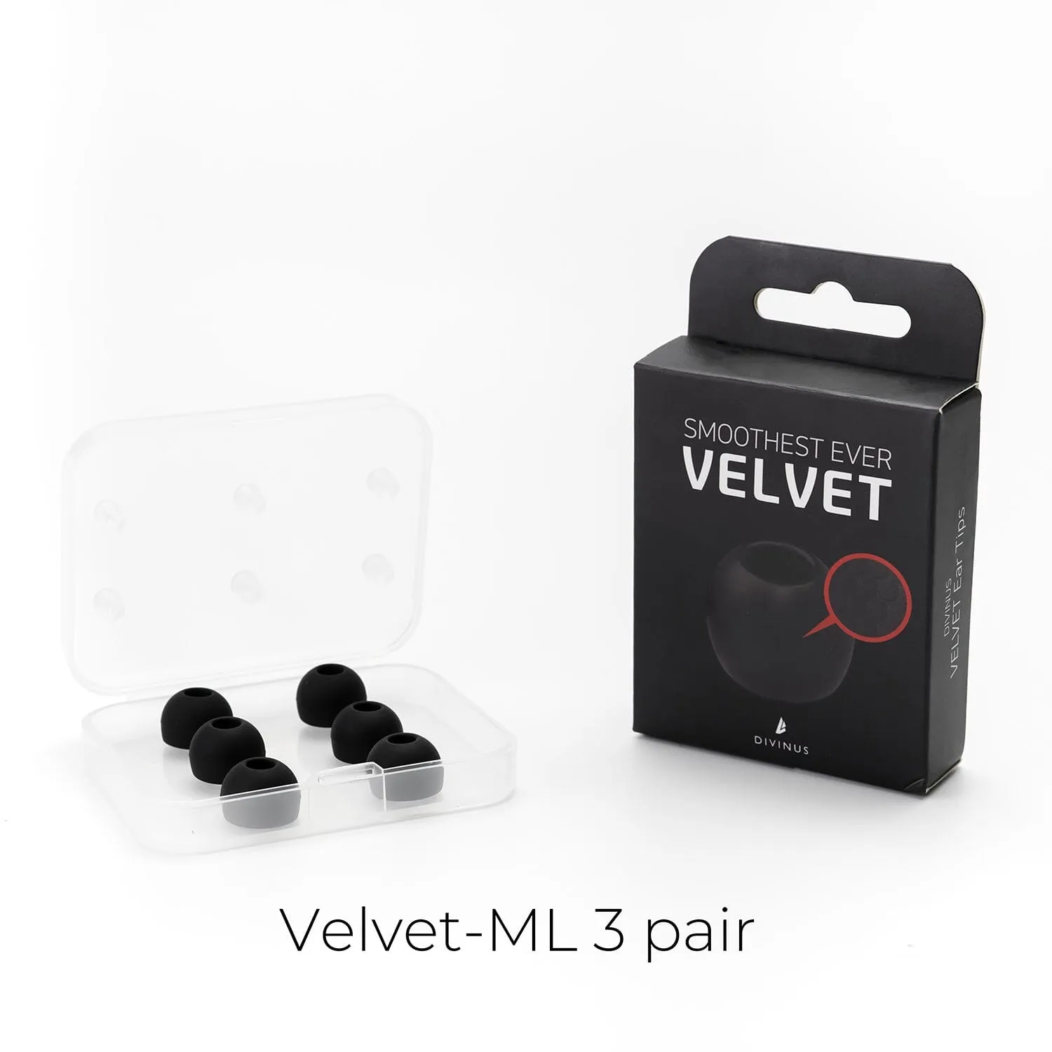 DIVINUS Velvet Silicone Eartips For 3-5mm Nozzle