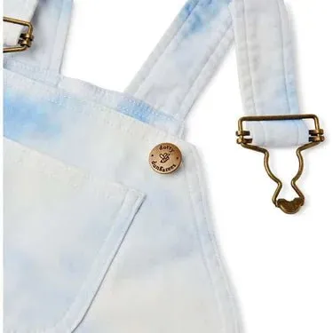 Dotty Dungarees Tie Dye Blue Overall Shorts