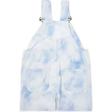 Dotty Dungarees Tie Dye Blue Overall Shorts