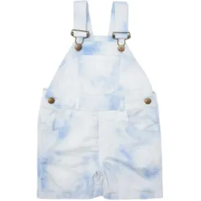Dotty Dungarees Tie Dye Blue Overall Shorts