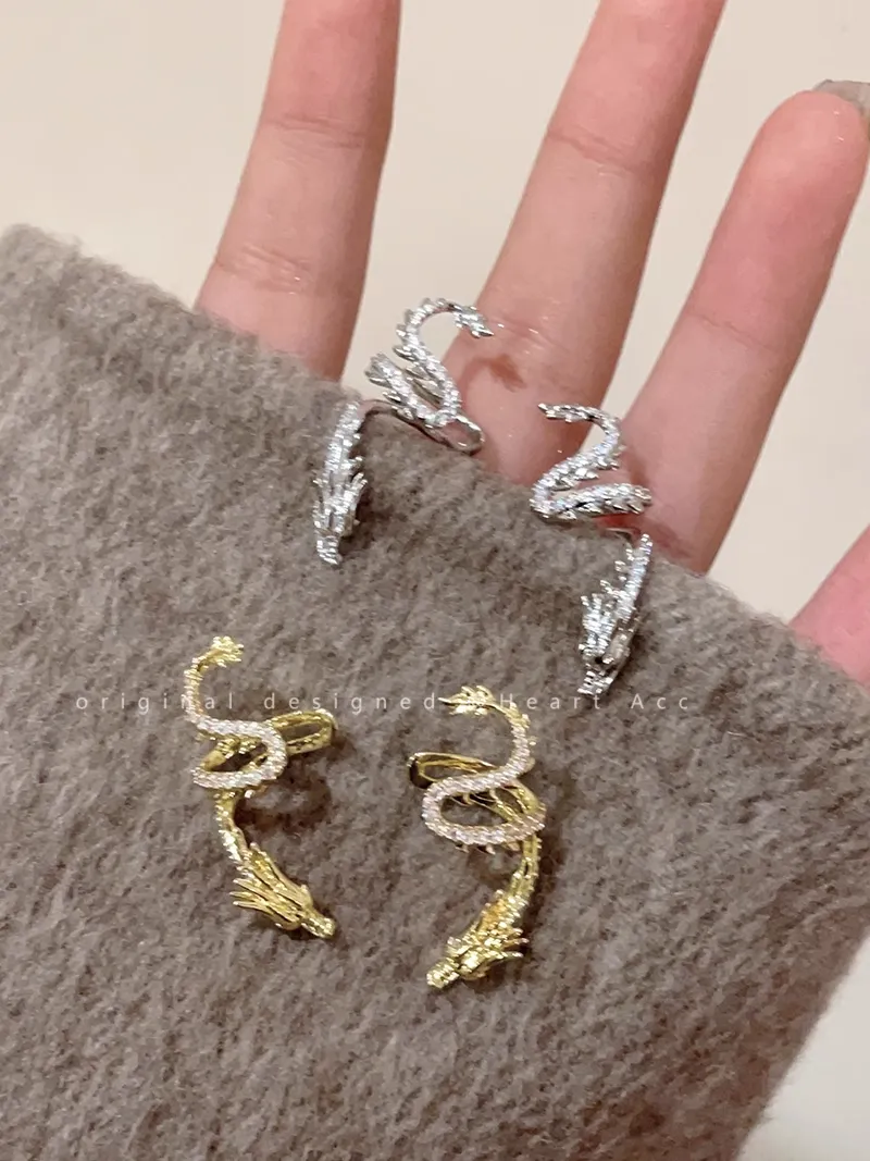 Dragon-Shaped Non-Pierced Earrings Exquisite Ear Cuffs