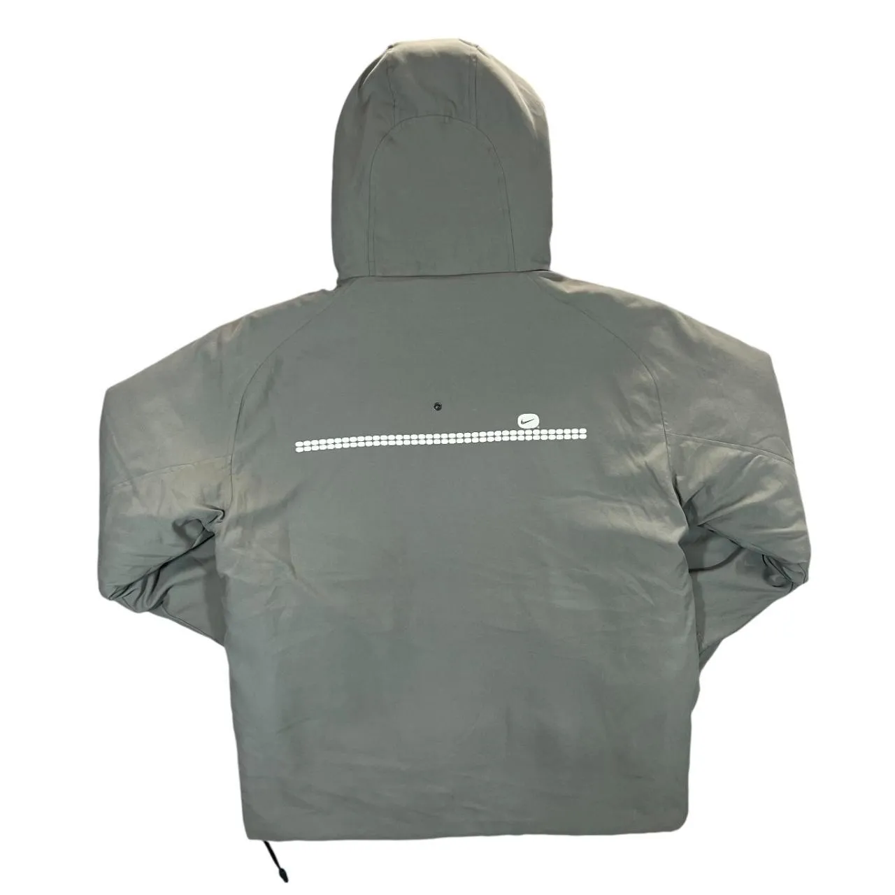 Early 00's NIKE Classic Grey Mini Logo Hooded Padded Puffer Jacket