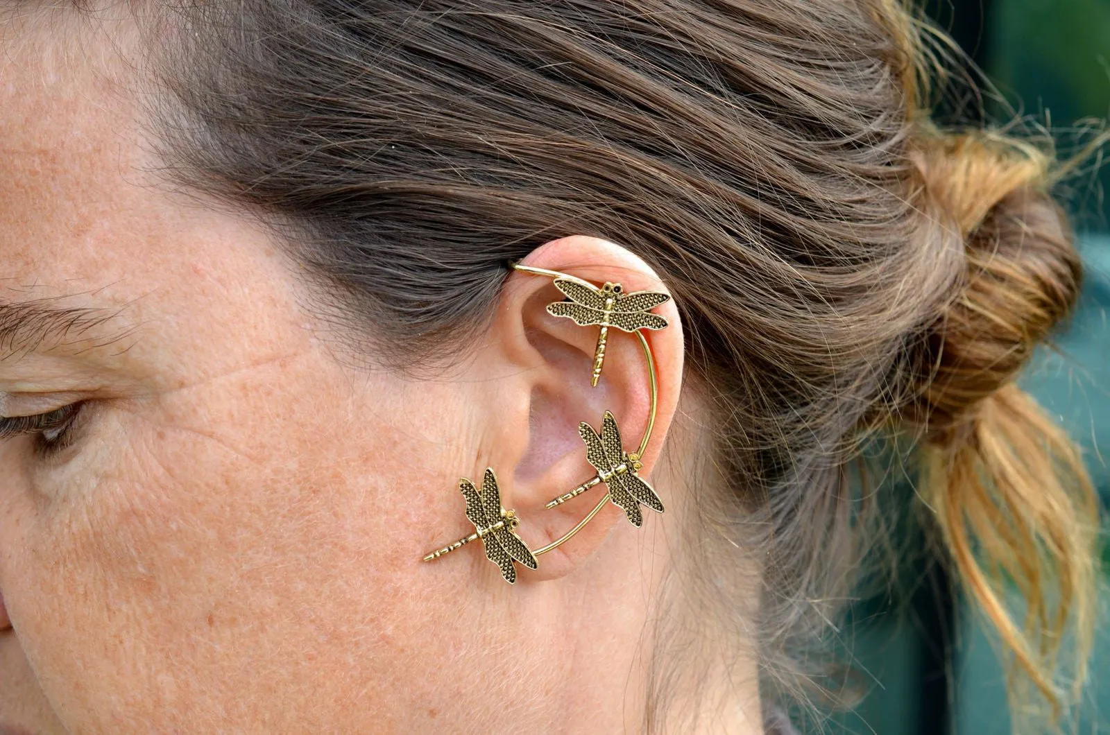 Elf Cuff Dragonfly - Gold