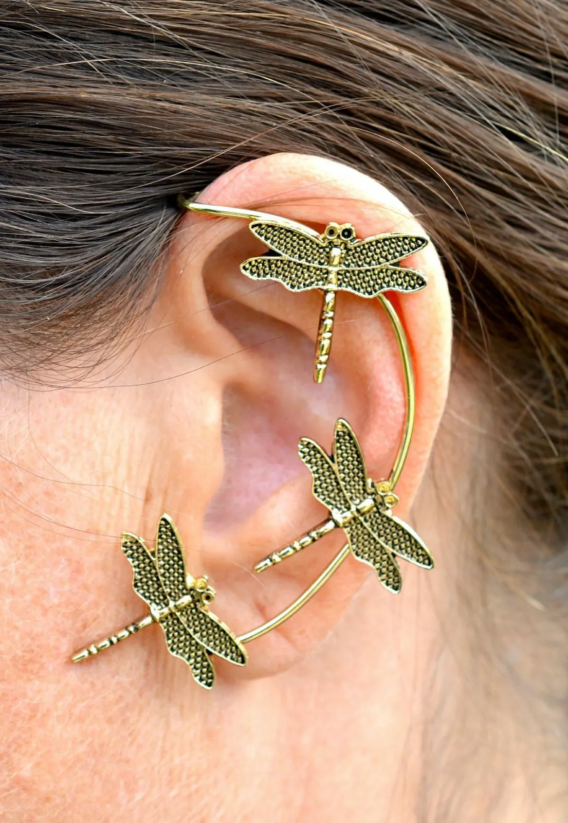 Elf Cuff Dragonfly - Gold