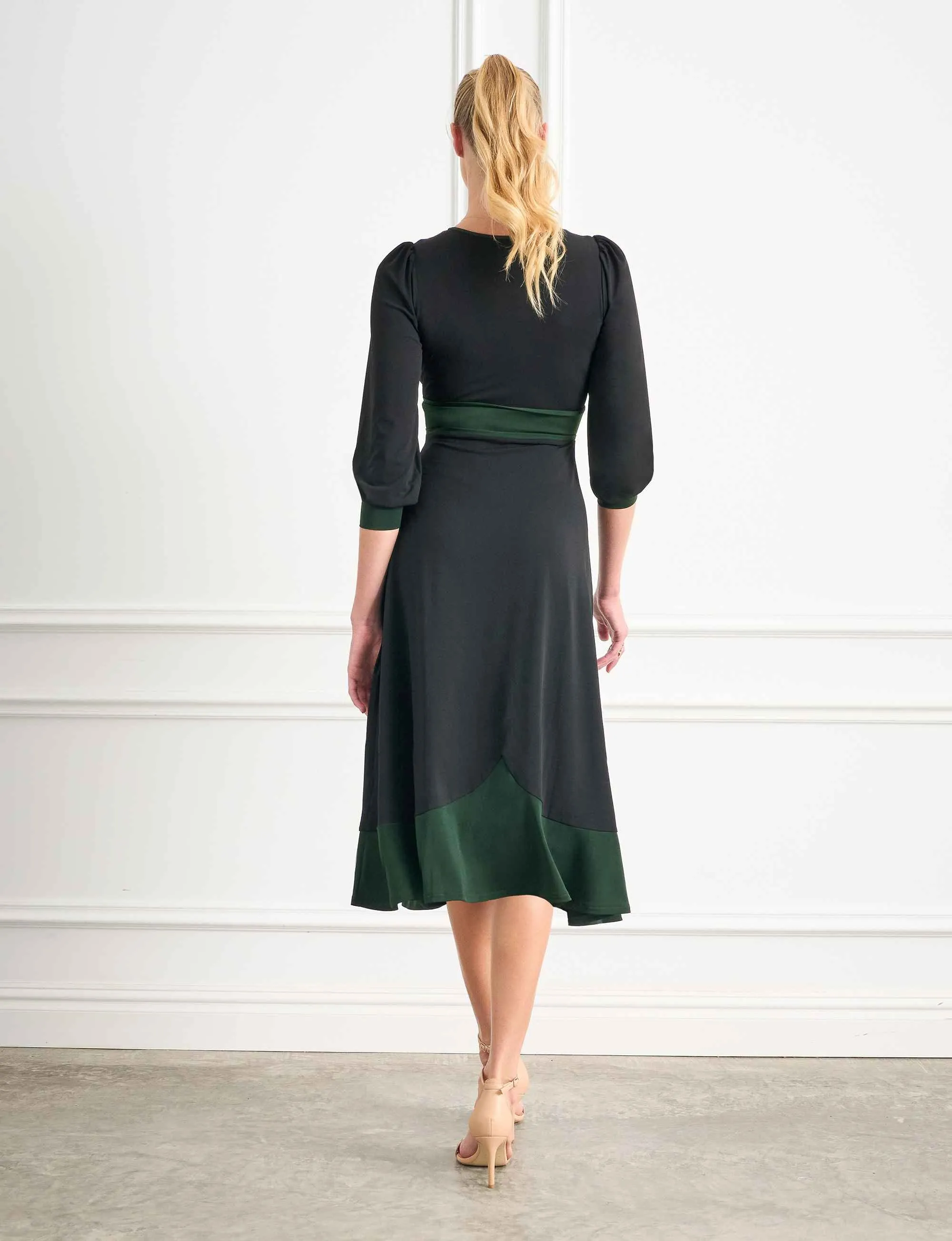 Elle Moss 'Little Black Dress' Fit and Flare Midi FINAL SALE