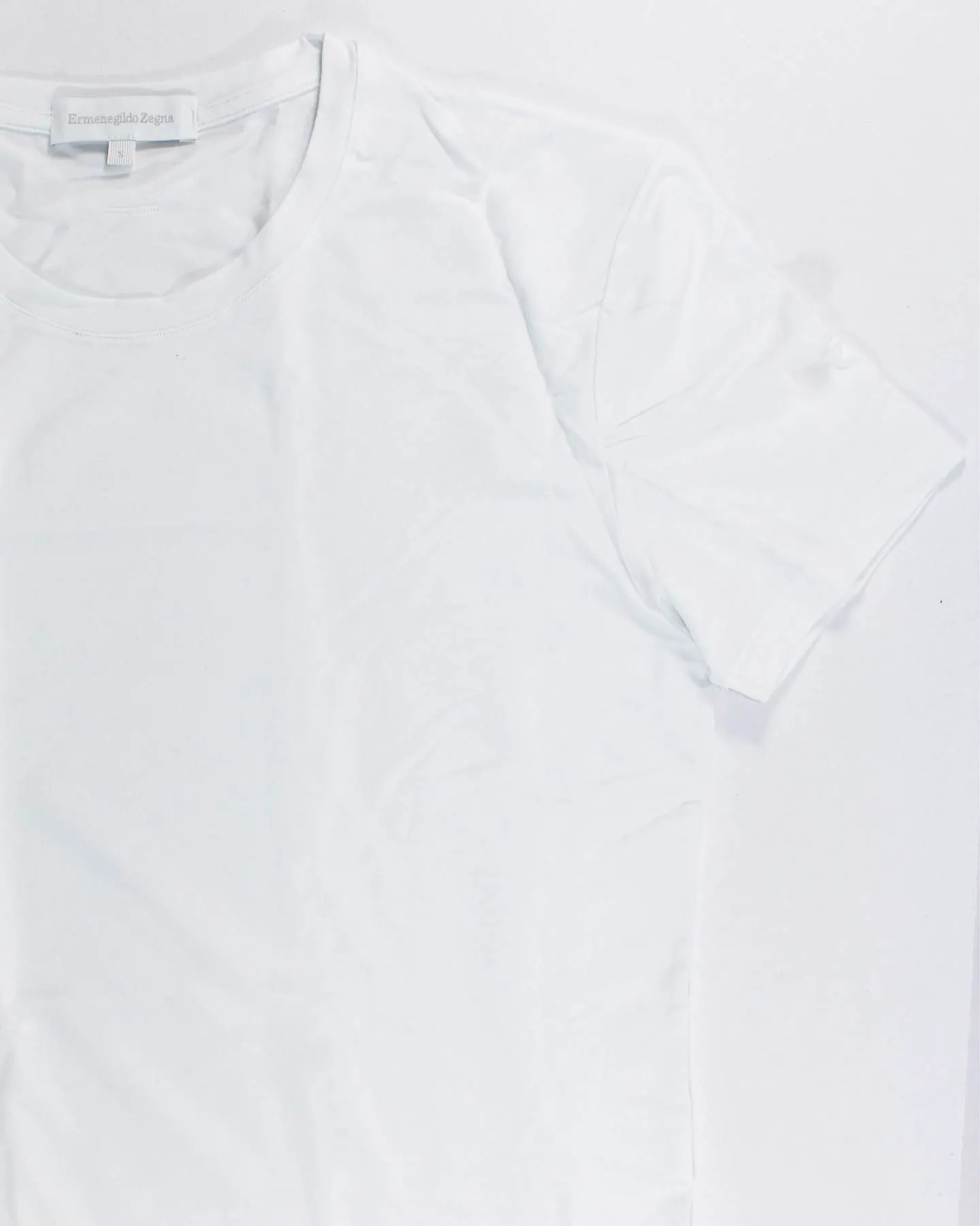 Ermenegildo Zegna T-Shirt Round Neck White Micromodal M SALE