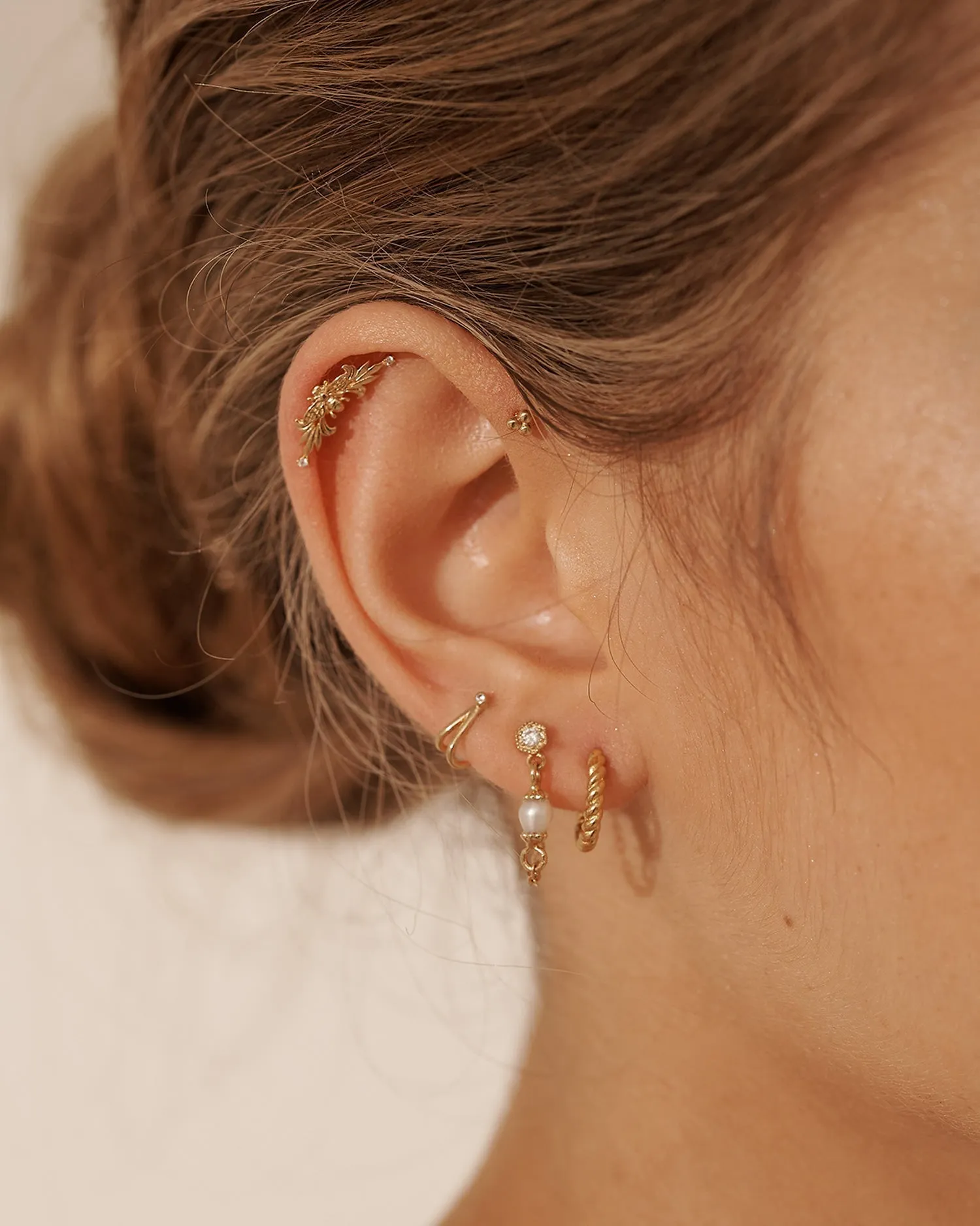 Faye Wishbone Single Stud - Sterling Silver