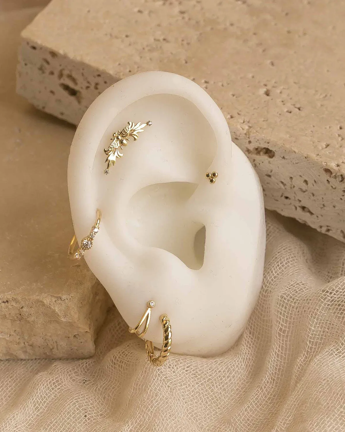 Faye Wishbone Single Stud - Sterling Silver