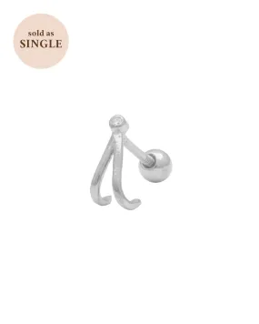 Faye Wishbone Single Stud - Sterling Silver