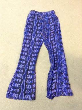 Flowy Printed Cotton Flare Pants
