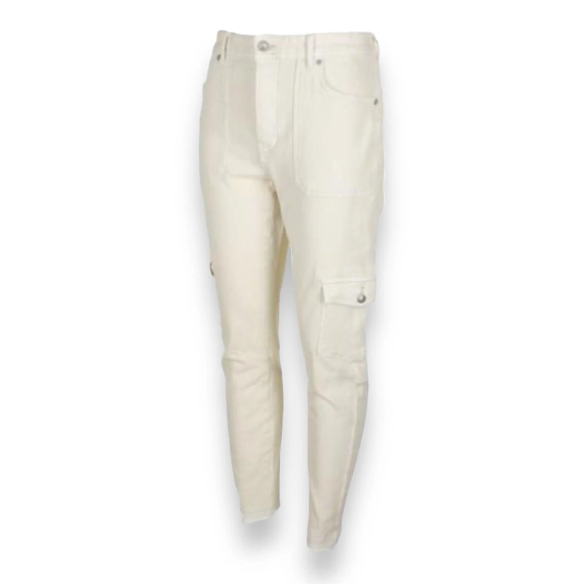 Free People Ivory Cargo Skinny Jeans