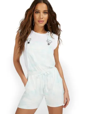 French Terry Tie-Dye Short Overall