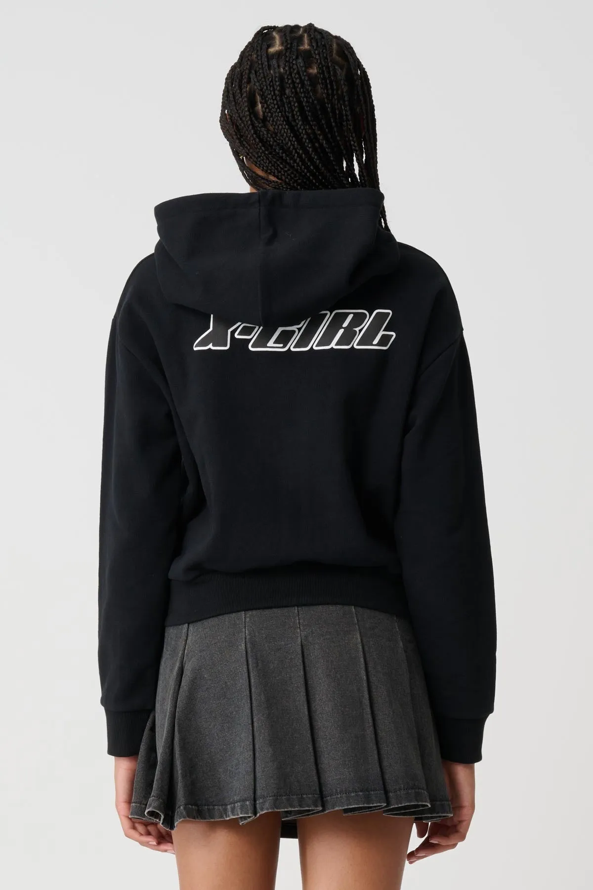 FUTURE X-GIRL CROPPED HOOD - Black