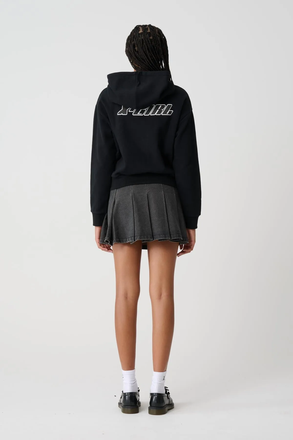 FUTURE X-GIRL CROPPED HOOD - Black
