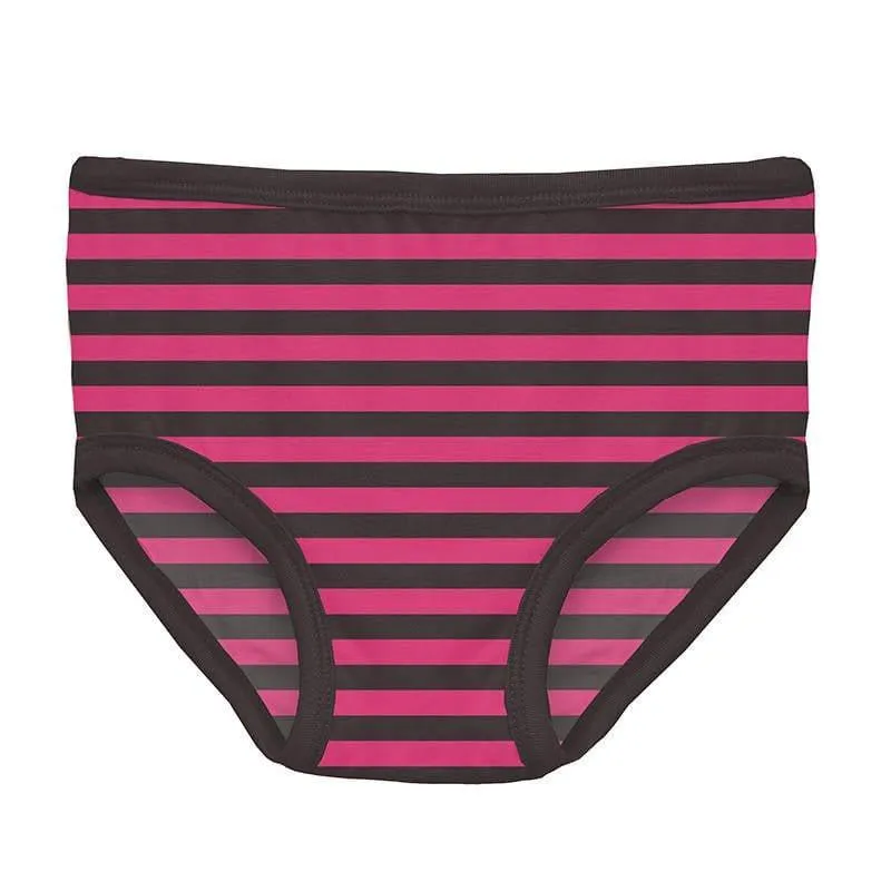 Girl's Print Bamboo Underwear (Set of 3) - Awesome Stripe, Midnight & Summer Sky Retro Game Controller