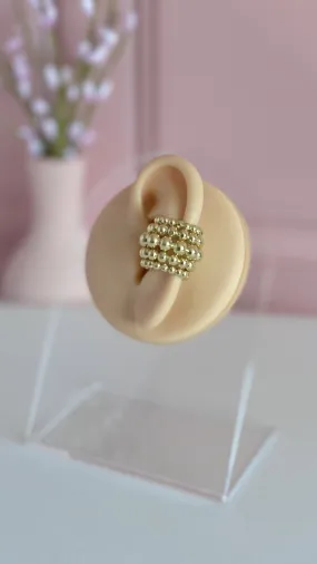 Gold Beads Ear Cuff
