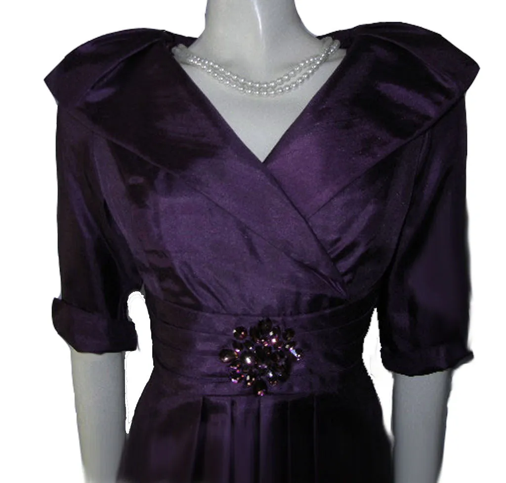 *GORGEOUS JESSICA HOWARD EVENING DRESS IN AUBERGINE – NEW WITH TAG
