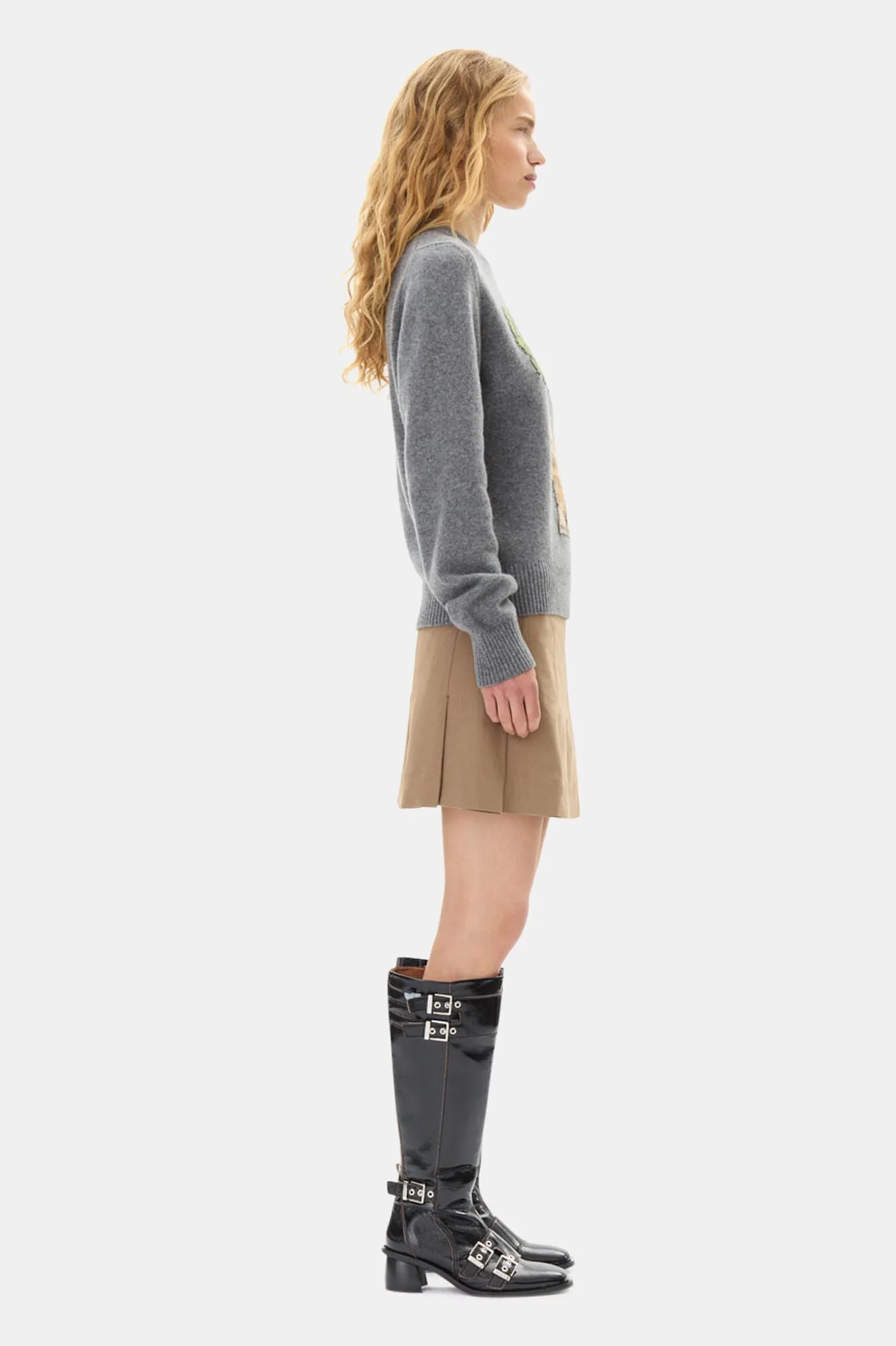 Grey Graphic Bunny Jumper