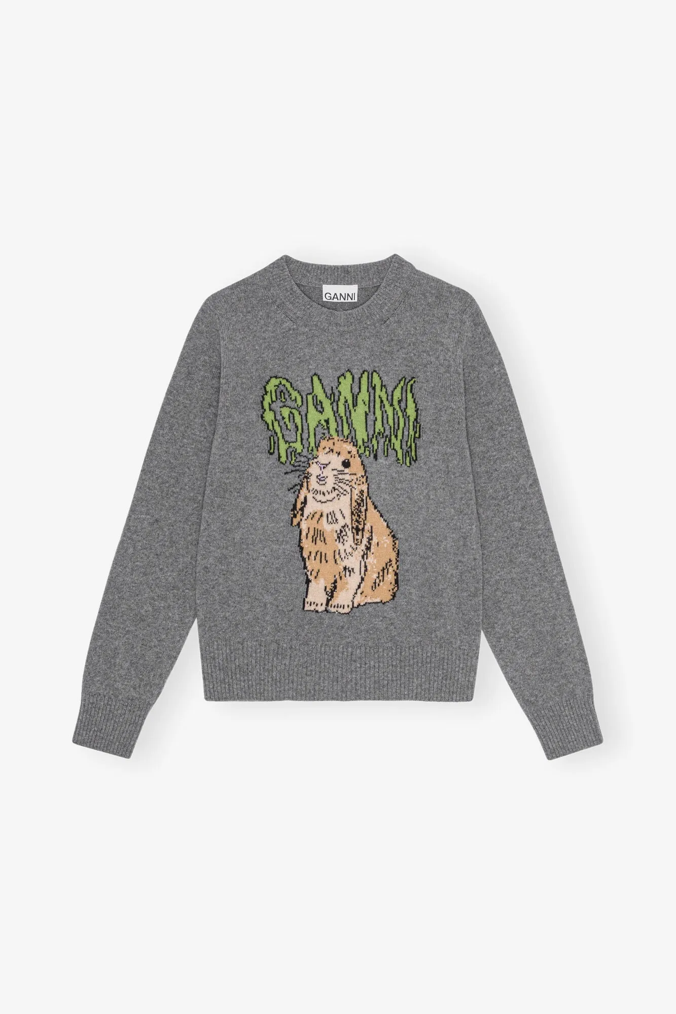 Grey Graphic Bunny Jumper