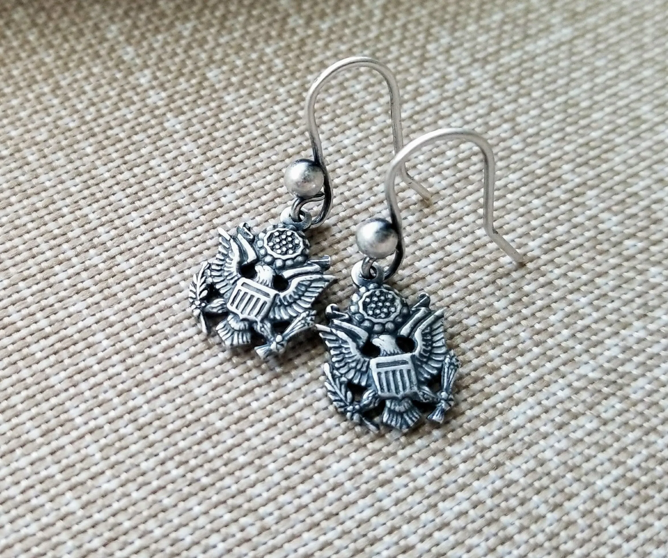 Handmade United States Army Earrings