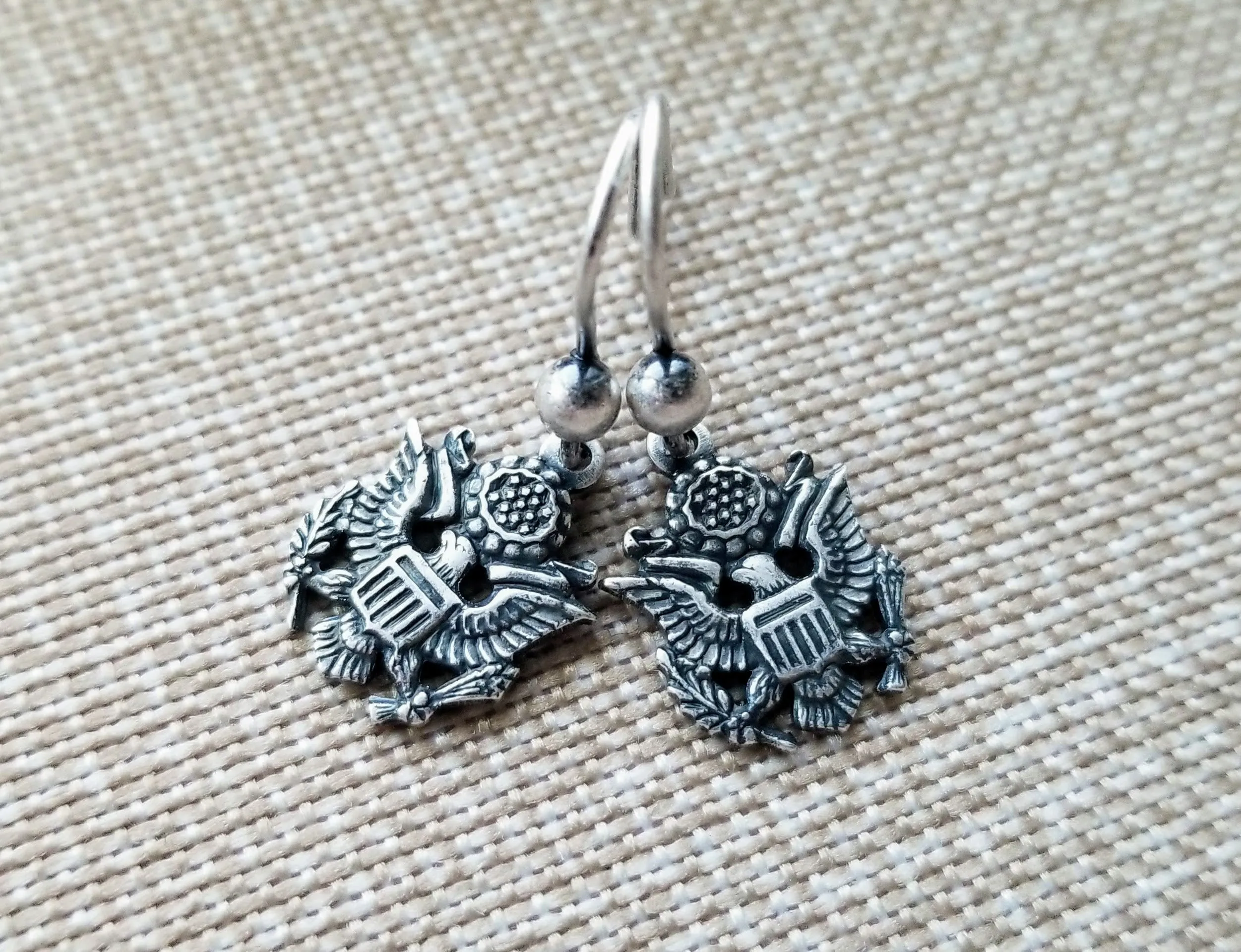 Handmade United States Army Earrings