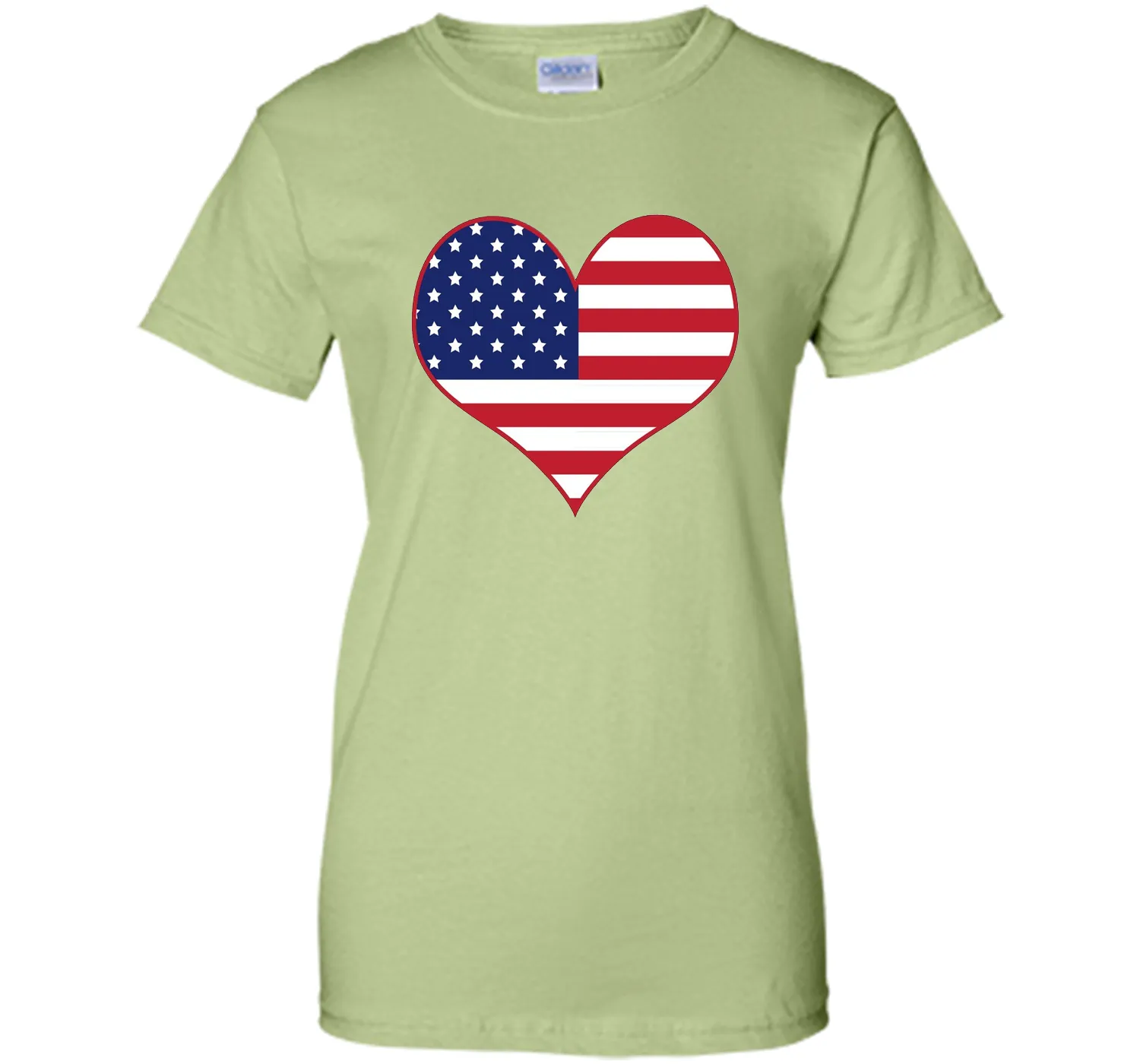 Happy Independence Day - American Flag Heart T-shirt
