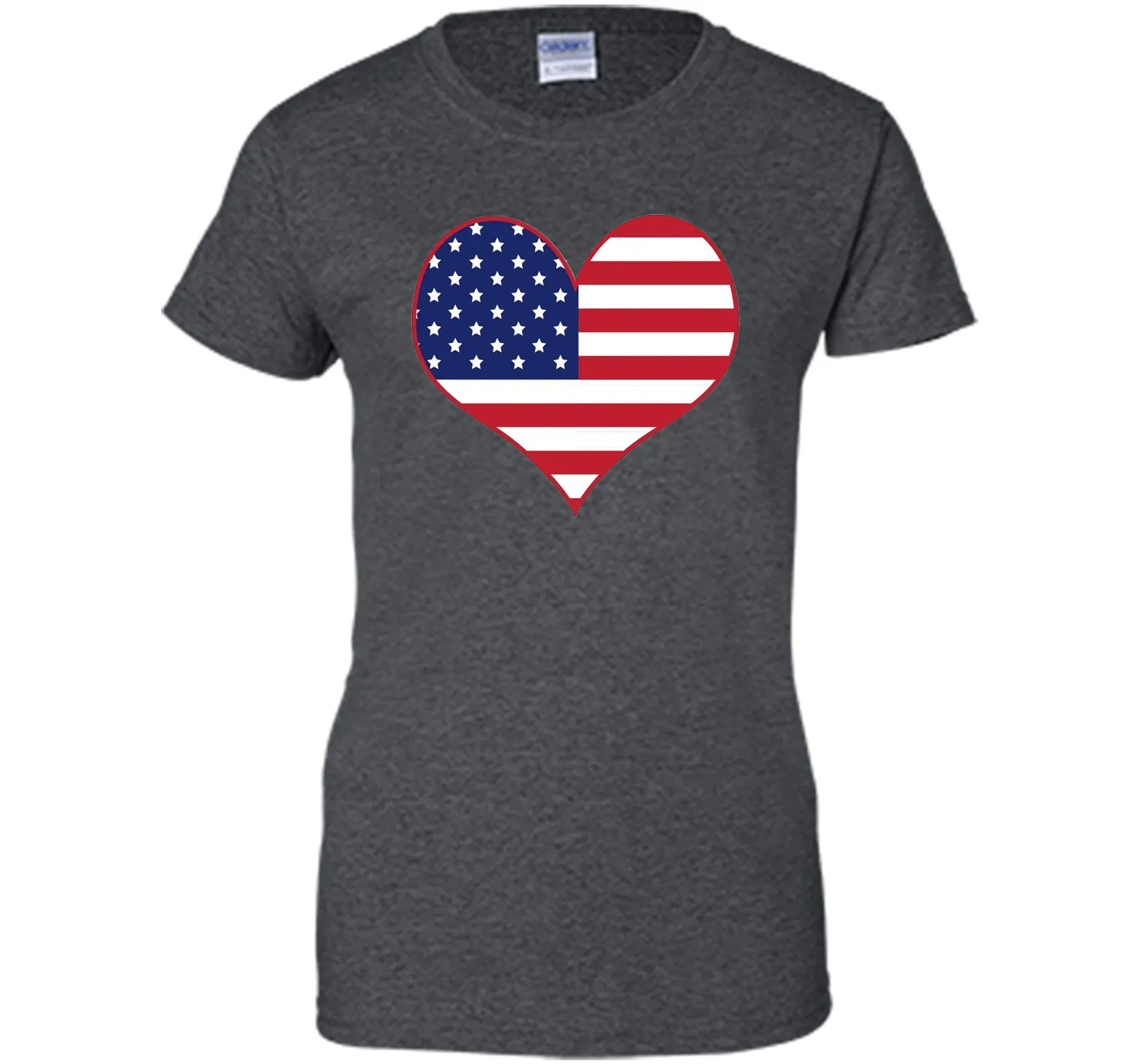 Happy Independence Day - American Flag Heart T-shirt