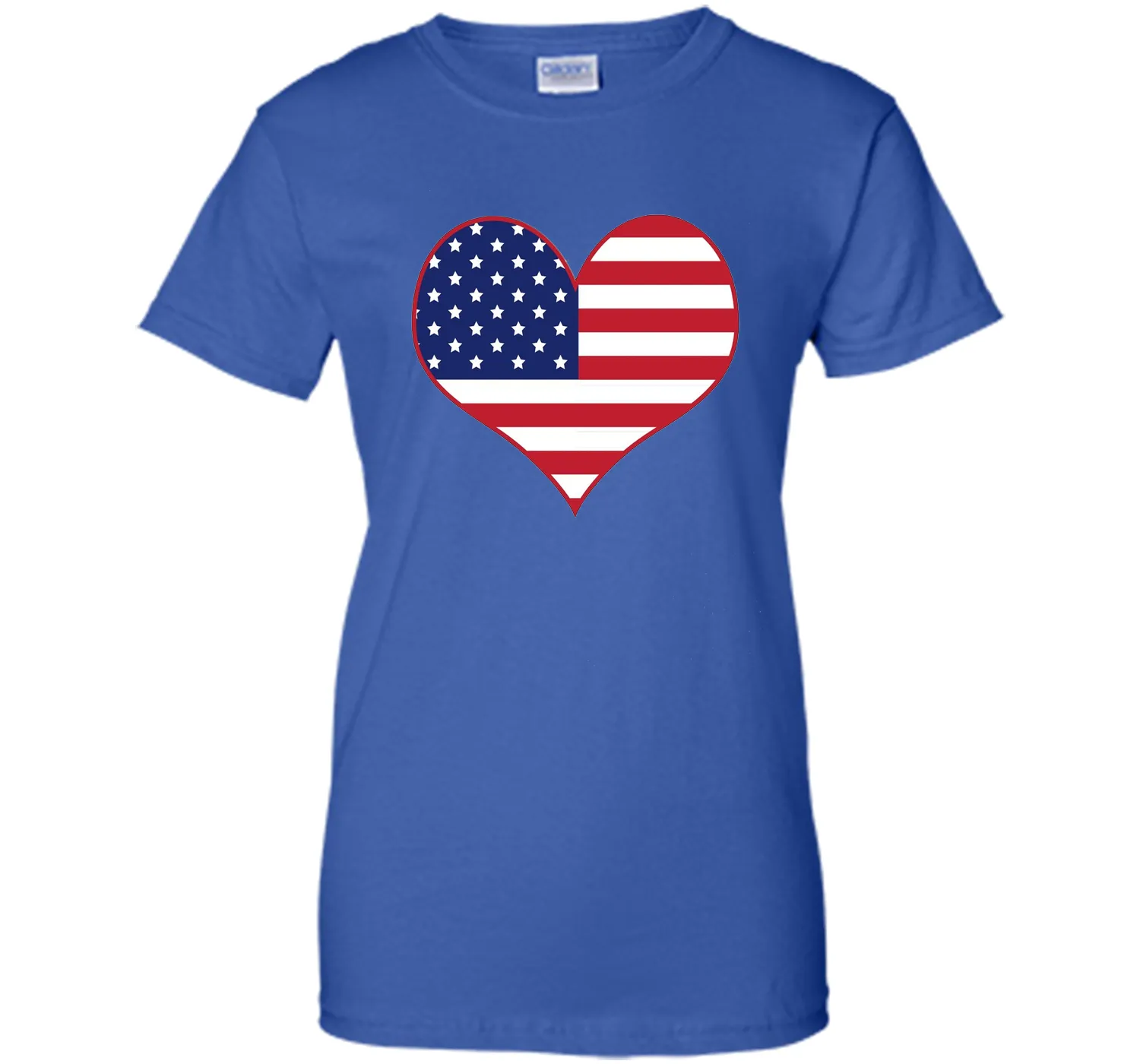 Happy Independence Day - American Flag Heart T-shirt