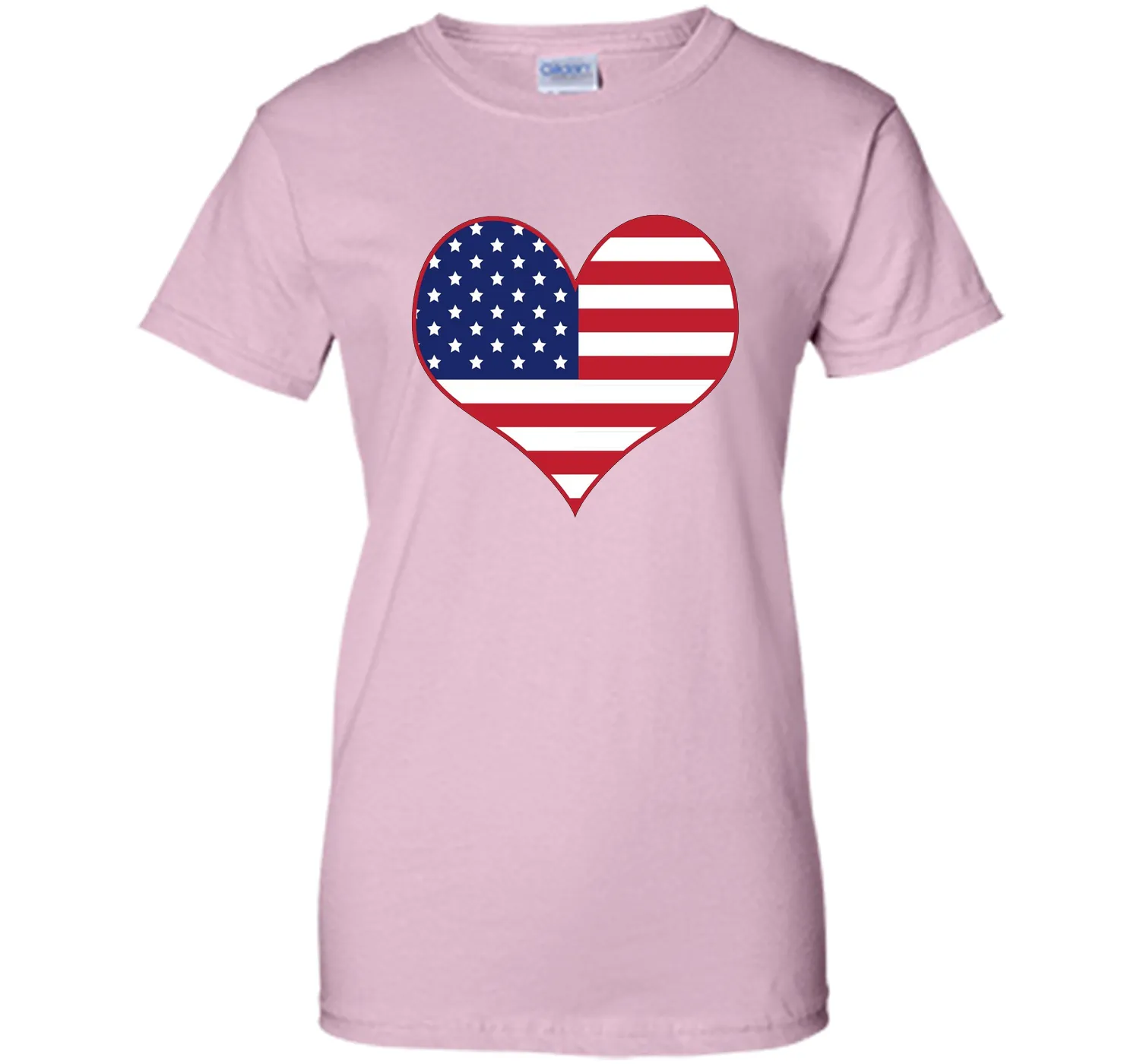 Happy Independence Day - American Flag Heart T-shirt