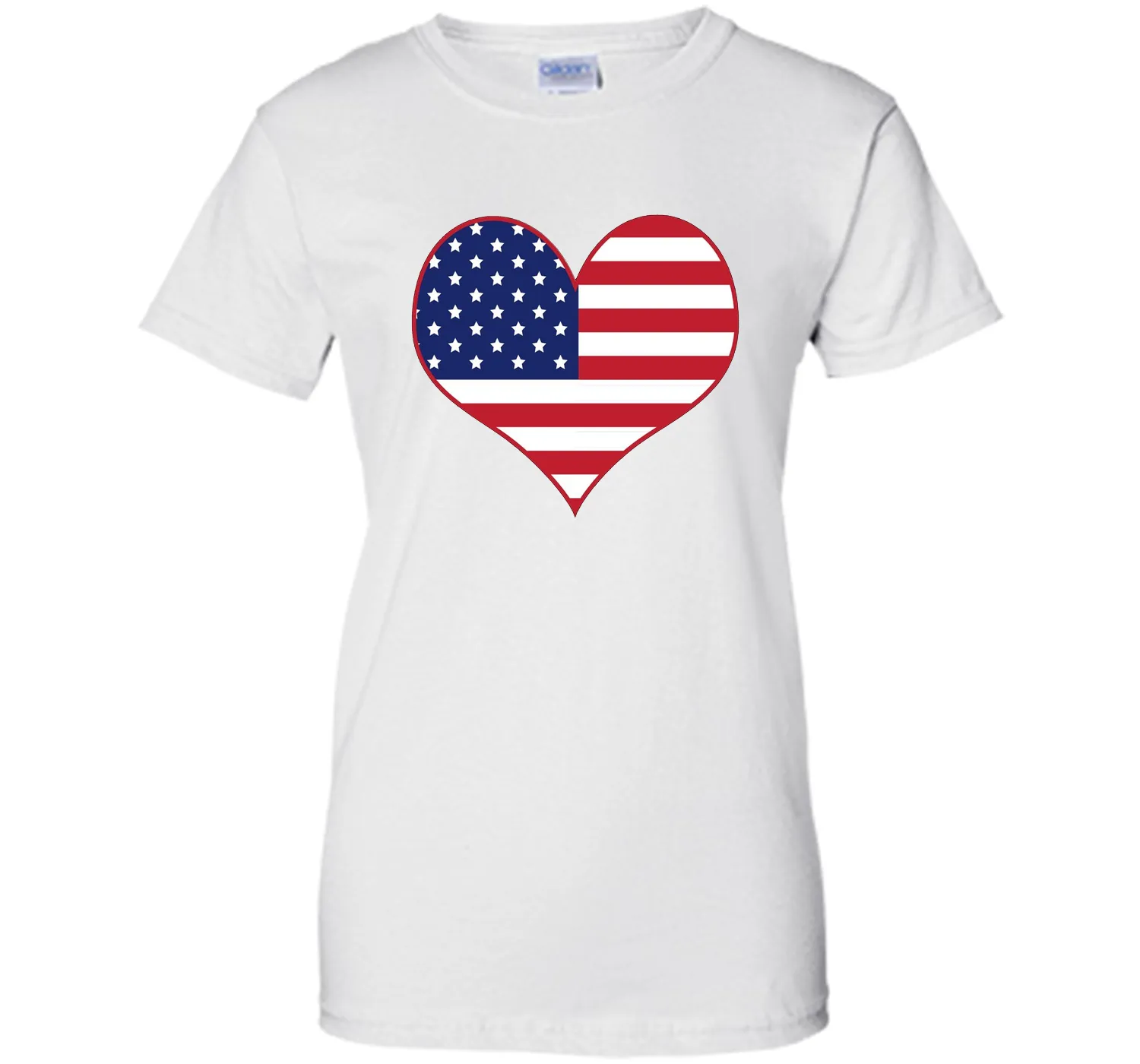 Happy Independence Day - American Flag Heart T-shirt