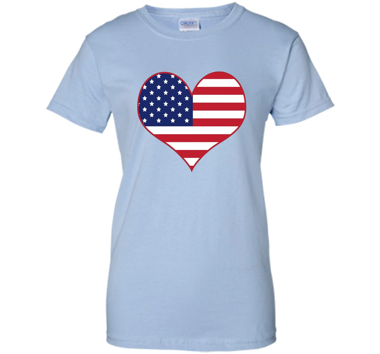 Happy Independence Day - American Flag Heart T-shirt