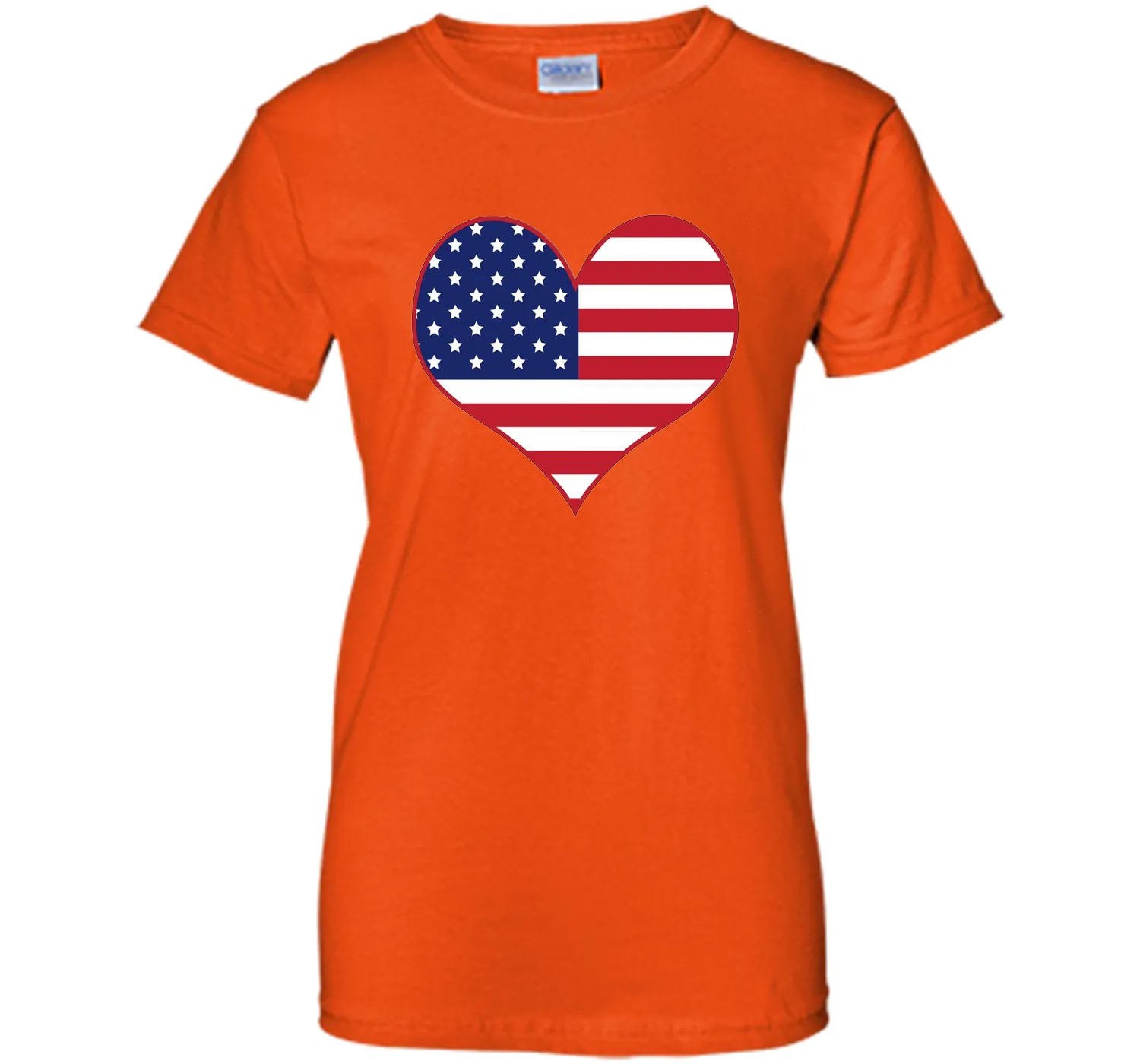 Happy Independence Day - American Flag Heart T-shirt