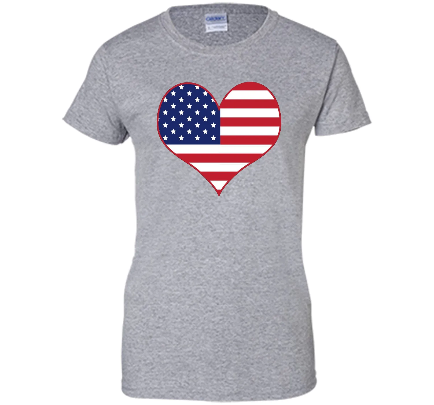 Happy Independence Day - American Flag Heart T-shirt