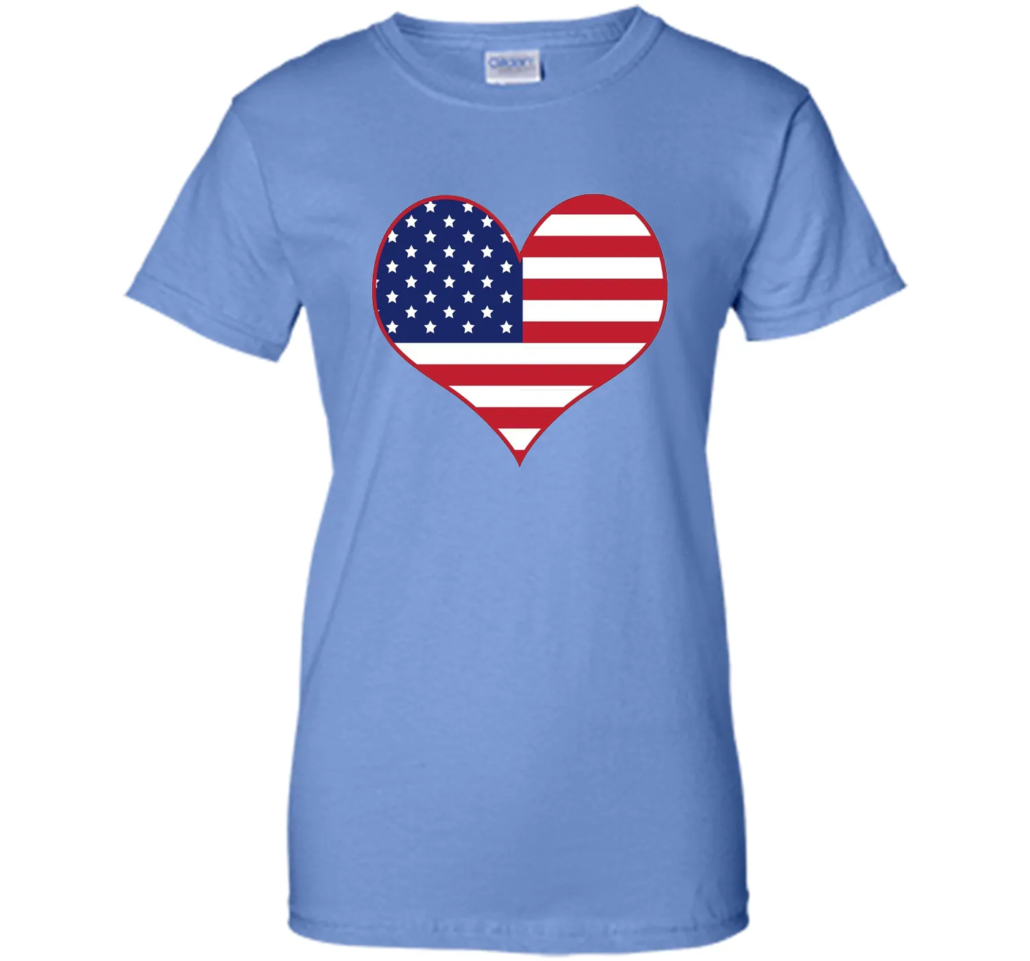 Happy Independence Day - American Flag Heart T-shirt