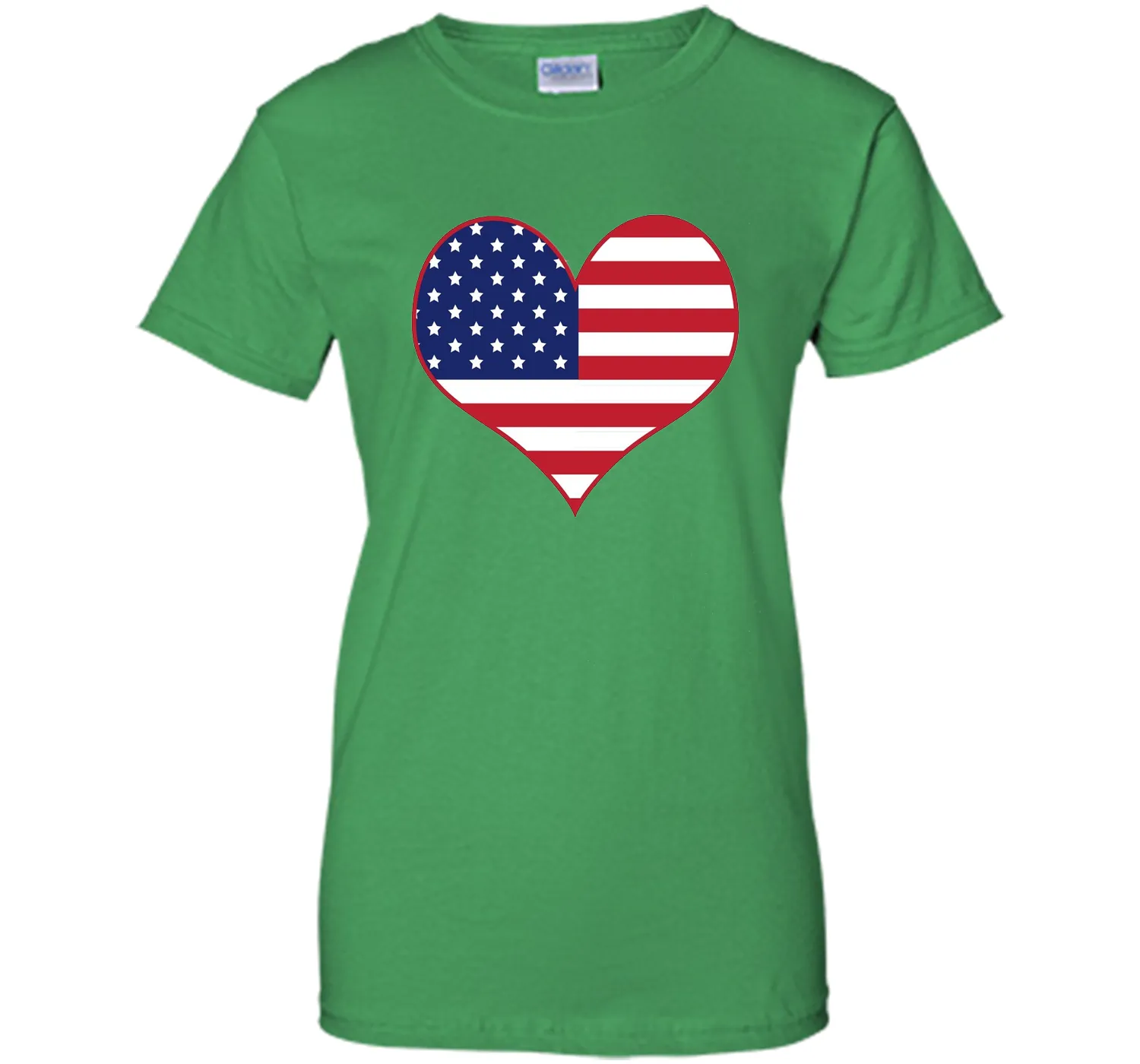 Happy Independence Day - American Flag Heart T-shirt