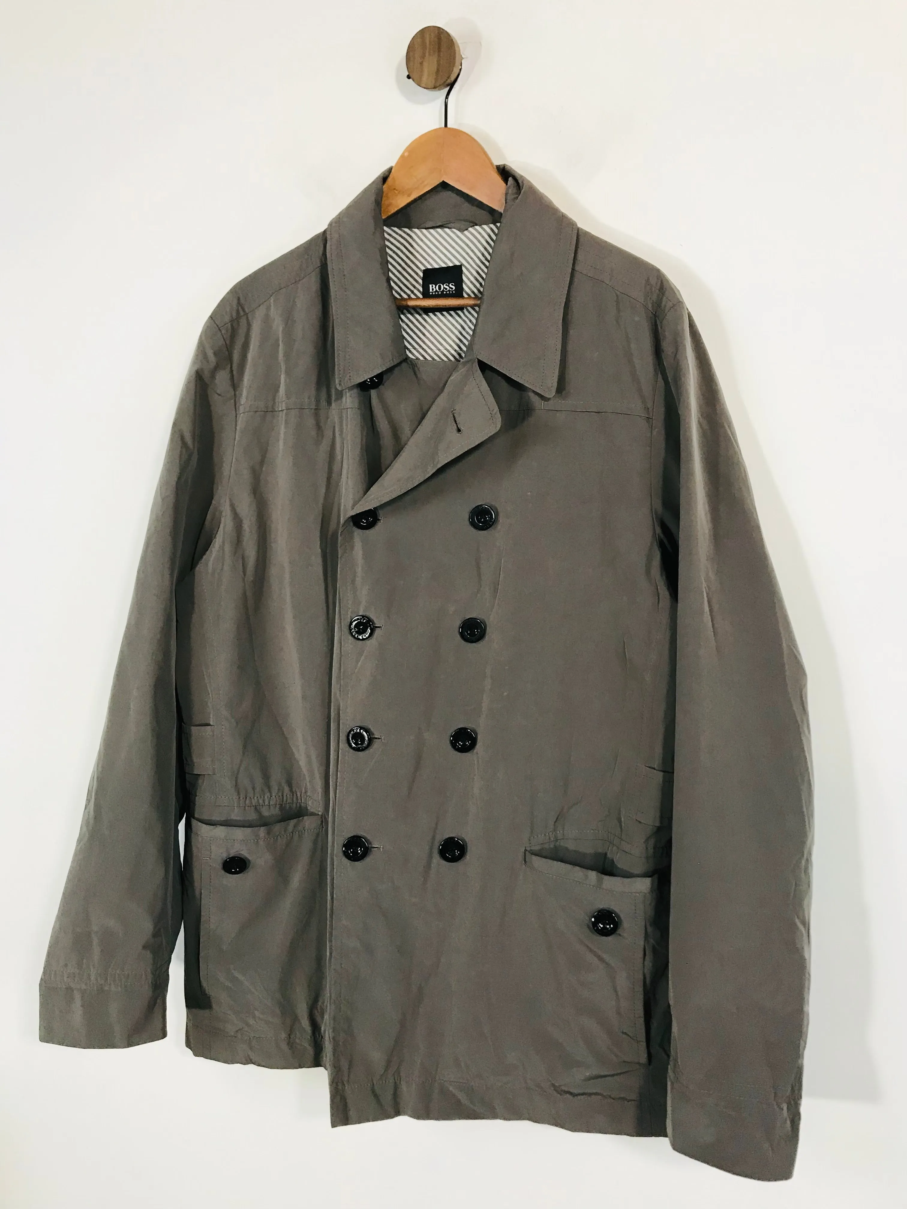 Hugo Boss Men's Cotton Overcoat Coat | XXL | Grey